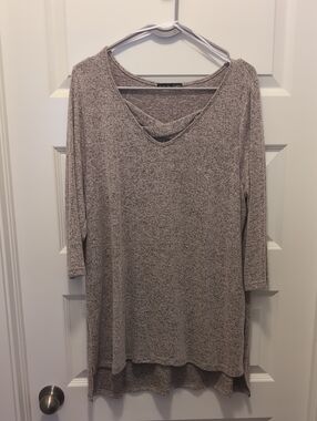 Kim & Cami Crisscross V-Neck Tunic